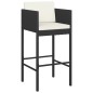 vidaXL 5-tlg. Gartenbar-Set mit Kissen Schwarz Poly Rattan vidaXL 5-tlg. Gartenbar-Set mit Kissen Schwarz Poly Rattan