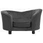vidaXL Hundesofa Dunkelgrau 69x49x40 cm Plüsch und Kunstleder vidaXL Hundesofa Dunkelgrau 69x49x40 cm Plüsch und Kunstleder