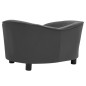 vidaXL Hundesofa Dunkelgrau 69x49x40 cm Plüsch und Kunstleder vidaXL Hundesofa Dunkelgrau 69x49x40 cm Plüsch und Kunstleder