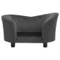 vidaXL Hundesofa Dunkelgrau 69x49x40 cm Plüsch und Kunstleder vidaXL Hundesofa Dunkelgrau 69x49x40 cm Plüsch und Kunstleder