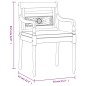 vidaXL 5-tlg. Garten-Essgruppe mit Weißen Kissen Massivholz Teak vidaXL 5-tlg. Garten-Essgruppe mit Weißen Kissen Massivholz Teak