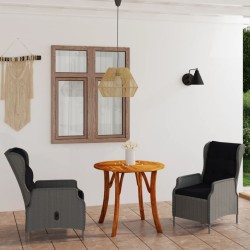 3-tlg. Garten-Essgruppe Hellgrau