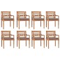 vidaXL 9-tlg. Garten-Essgruppe mit Dunkelgrauen Kissen Massivholz Teak vidaXL 9-tlg. Garten-Essgruppe mit Dunkelgrauen Kissen Massivholz Teak