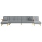 vidaXL Schlafsofa in L-Form Hellgrau 279x140x70 cm Stoff vidaXL Schlafsofa in L-Form Hellgrau 279x140x70 cm Stoff