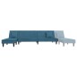 vidaXL Schlafsofa in L-Form Blau 255x140x70 cm Samt vidaXL Schlafsofa in L-Form Blau 255x140x70 cm Samt