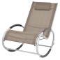 vidaXL Garden Schaukelstuhl Taupe Textilene vidaXL Garden Schaukelstuhl Taupe Textilene