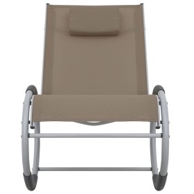 vidaXL Garden Schaukelstuhl Taupe Textilene