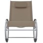 vidaXL Garden Schaukelstuhl Taupe Textilene vidaXL Garden Schaukelstuhl Taupe Textilene