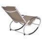 vidaXL Garden Schaukelstuhl Taupe Textilene vidaXL Garden Schaukelstuhl Taupe Textilene