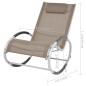 vidaXL Garden Schaukelstuhl Taupe Textilene vidaXL Garden Schaukelstuhl Taupe Textilene