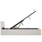 vidaXL Bett mit Bettkasten Hydraulisch LED Weiß Kunstleder 120x200 cm vidaXL Bett mit Bettkasten Hydraulisch LED Weiß Kunstleder 120x200 cm