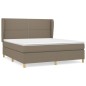 vidaXL Boxspringbett mit Matratze Taupe 180x200 cm Stoff vidaXL Boxspringbett mit Matratze Taupe 180x200 cm Stoff