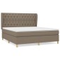 vidaXL Boxspringbett mit Matratze Taupe 160x200 cm Stoff vidaXL Boxspringbett mit Matratze Taupe 160x200 cm Stoff