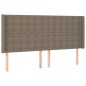 vidaXL Boxspringbett mit Matratze & LED Taupe 180x200 cm Stoff vidaXL Boxspringbett mit Matratze & LED Taupe 180x200 cm Stoff