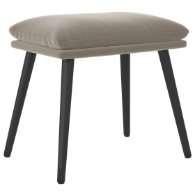vidaXL Fußhocker Hellgrau 45x29,5x35 cm Samt