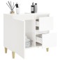 vidaXL Badschrank Hochglanz-Weiß 65x33x60 cm Holzwerkstoff vidaXL Badschrank Hochglanz-Weiß 65x33x60 cm Holzwerkstoff