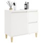 vidaXL Badschrank Hochglanz-Weiß 65x33x60 cm Holzwerkstoff vidaXL Badschrank Hochglanz-Weiß 65x33x60 cm Holzwerkstoff