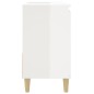 vidaXL Badschrank Hochglanz-Weiß 65x33x60 cm Holzwerkstoff vidaXL Badschrank Hochglanz-Weiß 65x33x60 cm Holzwerkstoff