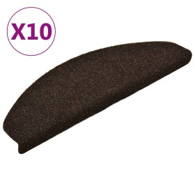 vidaXL Selbstklebende Treppenmatten 10 Stk. Dunkelbraun 65x21x4cm
