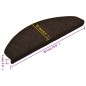 vidaXL Selbstklebende Treppenmatten 10 Stk. Dunkelbraun 65x21x4cm vidaXL Selbstklebende Treppenmatten 10 Stk. Dunkelbraun 65x21x4cm