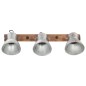 vidaXL Wandlampe Industriestil Silbern 65x25 cm E27 vidaXL Wandlampe Industriestil Silbern 65x25 cm E27