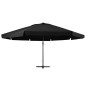 vidaXL Sonnenschirm mit Aluminium-Mast 600 cm Schwarz 