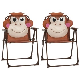 vidaXL 3-tlg. Garten-Bistro-Set für Kinder mit Sonnenschirm Braun