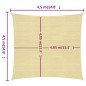 vidaXL Sonnensegel 160 g/m² Beige 4,5x4,5 m HDPE
