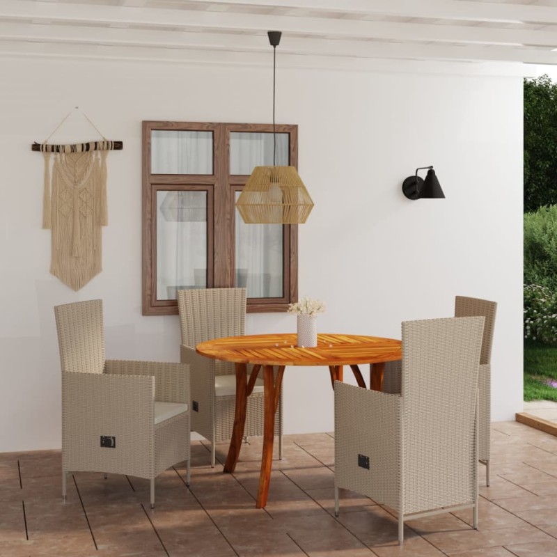 5-tlg. Garten-Essgruppe Beige 5-tlg. Garten-Essgruppe Beige