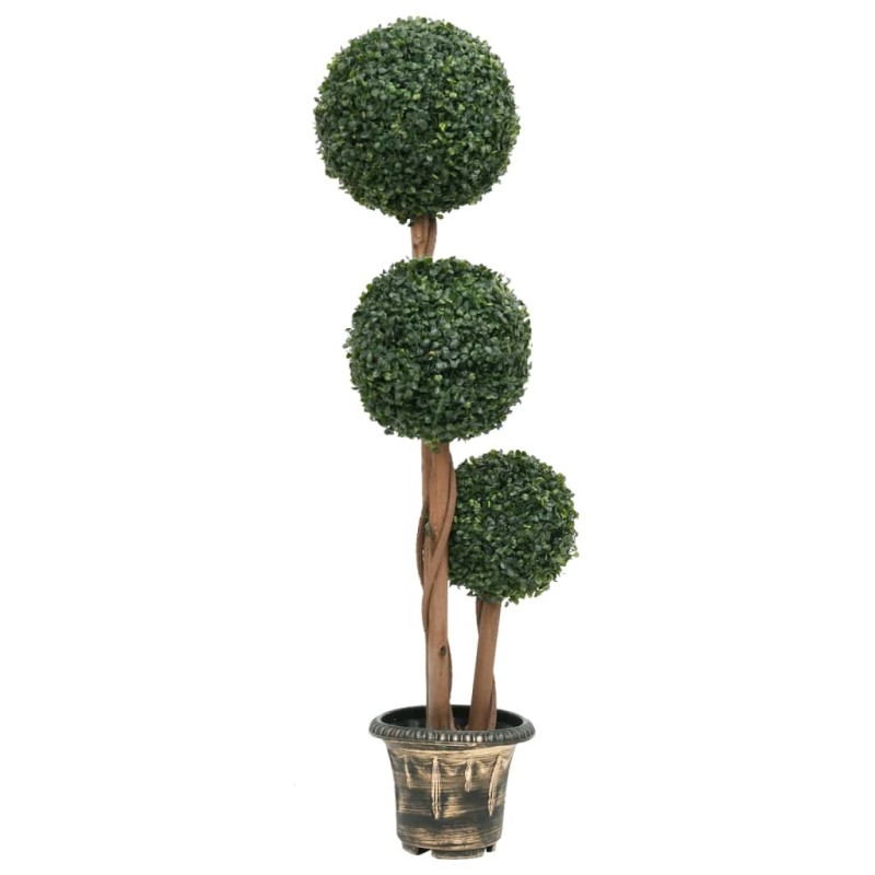 vidaXL Künstlicher Buchsbaum mit Topf Kugelform Grün 119 cm vidaXL Künstlicher Buchsbaum mit Topf Kugelform Grün 119 cm