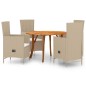 5-tlg. Garten-Essgruppe Beige 5-tlg. Garten-Essgruppe Beige