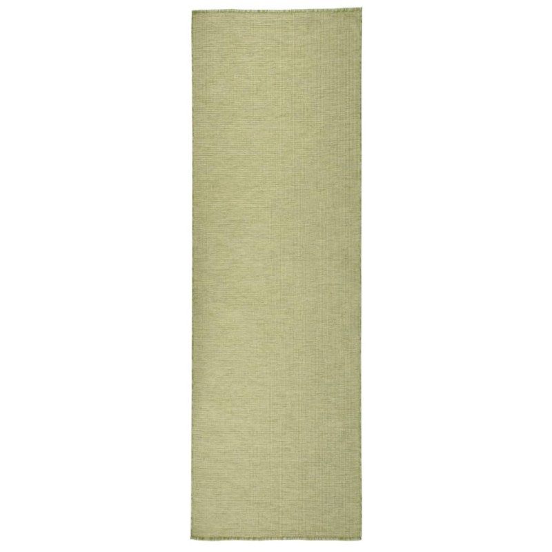 vidaXL Outdoor-Teppich Flachgewebe 80x250 cm Grün vidaXL Outdoor-Teppich Flachgewebe 80x250 cm Grün