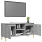 vidaXL TV-Schrank mit Massivholz-Beinen Grau Sonoma 103,5x35x50 cm vidaXL TV-Schrank mit Massivholz-Beinen Grau Sonoma 103,5x35x50 cm