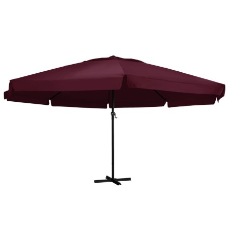 vidaXL Sonnenschirm mit Aluminium-Mast 600 cm Bordeauxrot 