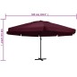 vidaXL Sonnenschirm mit Aluminium-Mast 600 cm Bordeauxrot vidaXL Sonnenschirm mit Aluminium-Mast 600 cm Bordeauxrot