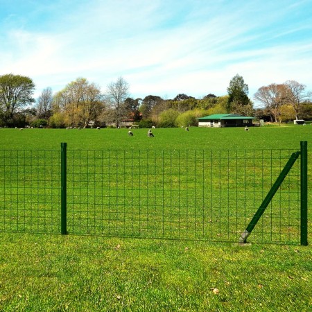vidaXL Eurozaun Stahl 10 x 1,2 m Grün