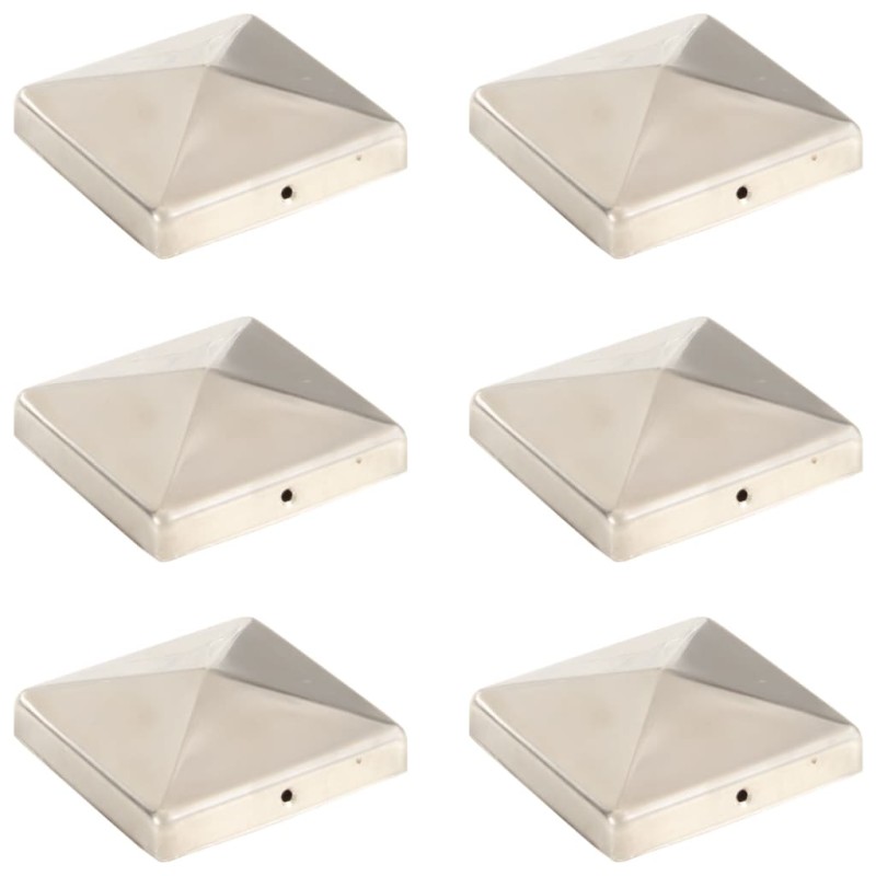 vidaXL Pfostenkappen 6 Stk. Pyramide Edelstahl 101 x 101 mm vidaXL Pfostenkappen 6 Stk. Pyramide Edelstahl 101 x 101 mm