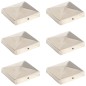vidaXL Pfostenkappen 6 Stk. Pyramide Edelstahl 101 x 101 mm vidaXL Pfostenkappen 6 Stk. Pyramide Edelstahl 101 x 101 mm