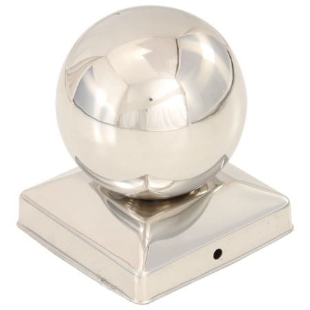 vidaXL Pfostenkappen 6 Stk. Kugelform Edelstahl 81 x 81 mm 