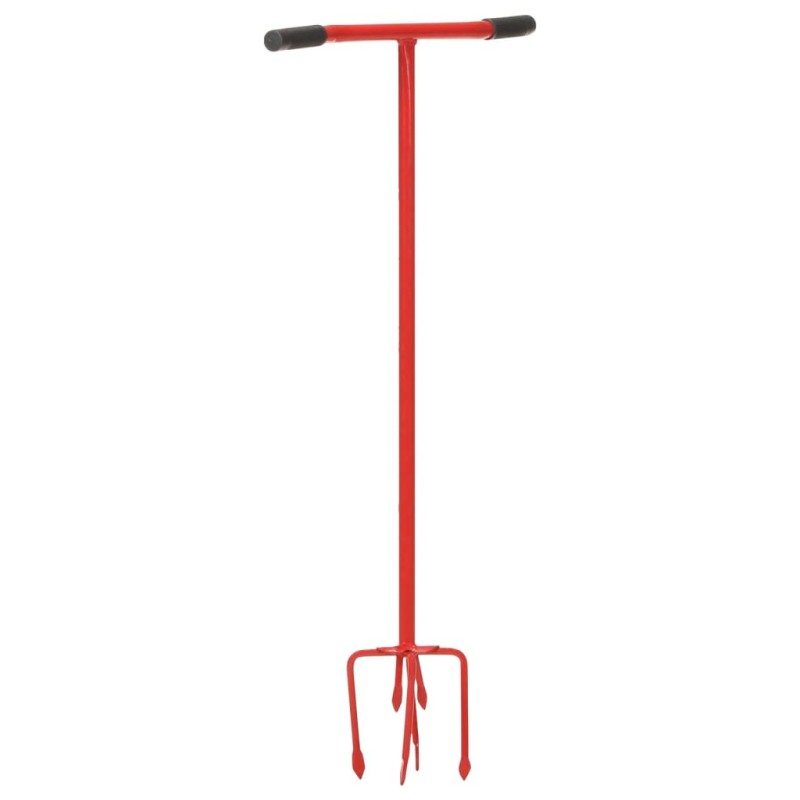vidaXL Gartenkralle Rot Stahl vidaXL Gartenkralle Rot Stahl