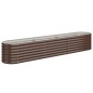 vidaXL Hochbeet Pulverbeschichteter Stahl 224x40x36 cm Braun vidaXL Hochbeet Pulverbeschichteter Stahl 224x40x36 cm Braun