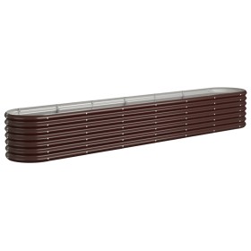 vidaXL Hochbeet Pulverbeschichteter Stahl 260x40x36 cm Braun