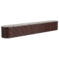 vidaXL Hochbeet Pulverbeschichteter Stahl 260x40x36 cm Braun vidaXL Hochbeet Pulverbeschichteter Stahl 260x40x36 cm Braun