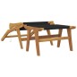 vidaXL Gartenstuhl mit Fußstütze Massivholz Teak und Polyester vidaXL Gartenstuhl mit Fußstütze Massivholz Teak und Polyester