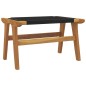 vidaXL Gartenstuhl mit Fußstütze Massivholz Teak und Polyester vidaXL Gartenstuhl mit Fußstütze Massivholz Teak und Polyester