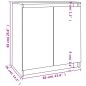 vidaXL Beistellschrank 60x36x65 cm Massivholz Kiefer vidaXL Beistellschrank 60x36x65 cm Massivholz Kiefer