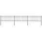 vidaXL Gartenzaun mit Speerspitzen Stahl 5,1 x 0,8 m Schwarz vidaXL Gartenzaun mit Speerspitzen Stahl 5,1 x 0,8 m Schwarz
