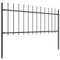 vidaXL Gartenzaun mit Speerspitzen Stahl 15,3 x 0,8 m Schwarz vidaXL Gartenzaun mit Speerspitzen Stahl 15,3 x 0,8 m Schwarz