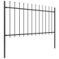 vidaXL Gartenzaun mit Speerspitzen Stahl 15,3 x 1 m Schwarz vidaXL Gartenzaun mit Speerspitzen Stahl 15,3 x 1 m Schwarz