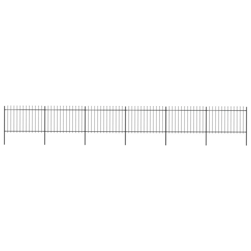 vidaXL Gartenzaun mit Speerspitzen Stahl 10,2 x 1,2 m Schwarz vidaXL Gartenzaun mit Speerspitzen Stahl 10,2 x 1,2 m Schwarz